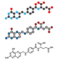 Vitamin B9 Folic Acid Molecule Stylized 2d