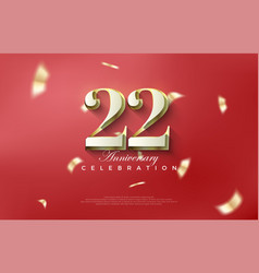 Luxury 22nd Anniversary With Classic 3d Numbers