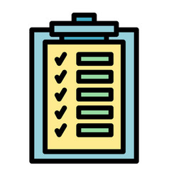 Technical Check List Icon Flat