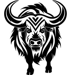 Bison - Black And White Isolated Icon