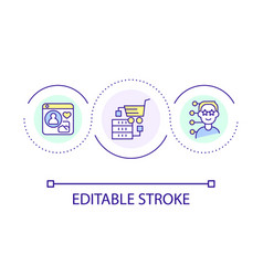 Customer Data Collecting Loop Concept Icon