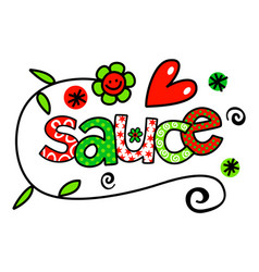 Sauce Whimsical Kitchen Label Text