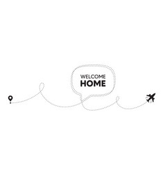 Welcome Home Tag Invitation Offer Plane