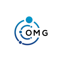 Omg Letter Technology Logo Design On White