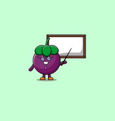 Cute Cartoon Mangosteen Teaching With Whiteboard