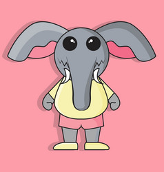 Scary Cute Elephant Character Cartoon Mascot Nft