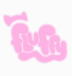 Soft Lettering With Blur Fluffy Light Pink Color