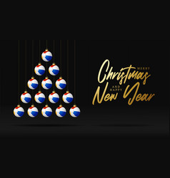 Beach Ball Christmas And New Year Greeting Card