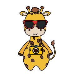 Cute Giraffe With Summer Sunglasses