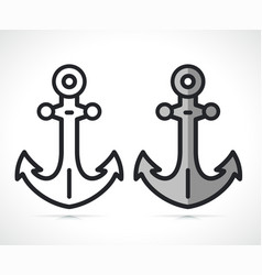 Nautical Anchor Flat Design Icon