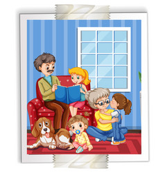 A Family Photo On White Background