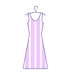 Beautiful Dress Semi Flat Color Element