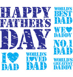 Happy Fathers Day Grunge Stamp Set