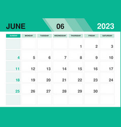 June 2023 Template Calendar 2023 Template