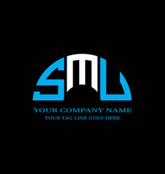 Smu Letter Logo Creative Design With Graphic