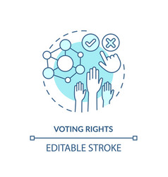 Voting Rights Turquoise Concept Icon