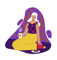 Woman With Coffee Cup Concept