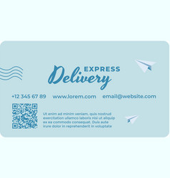 Express Delivery Business Card With Qr Code