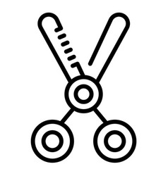 Hair Scissors Icon Outline Woman Salon