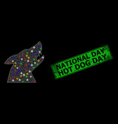 Scratched National Day Hot Dog Day Seal