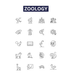 Zoology Line Icons And Signs Animals