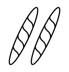 Baguette Bakery Bread Icon On Transparent