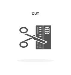 Credit Card Cut Glyph Icon