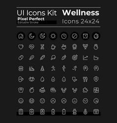 Health And Wellness Pixel Perfect White Linear Ui