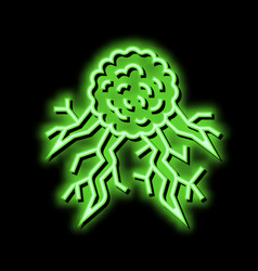 Cancer Cell Neon Glow Icon