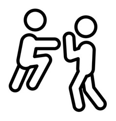 Jump Self Defence Icon Outline Defense