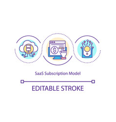 Saas Subscription Model Concept Icon