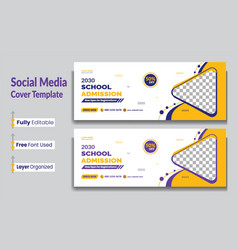 School Admission Social Media Cover Banner Design