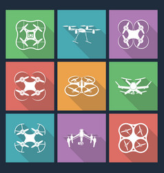 Set Of Aerial Drone Footage Emblems