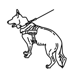 Sniffer Dogs Icon Doodle Hand Drawn Or Outline