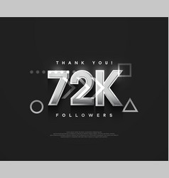 72k Followers Background Thank You With Silver