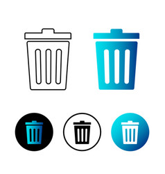 Abstract Trash Bin Icon