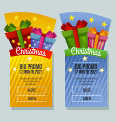 Christmas Sale Banner Vertical Gift Box