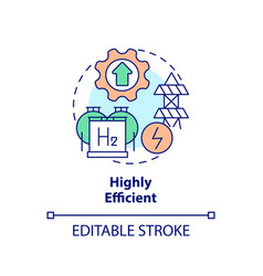 Highly Efficient Energy Concept Icon