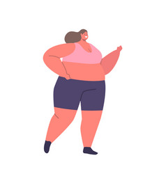 Fat Woman Working Out Embracing Fitness