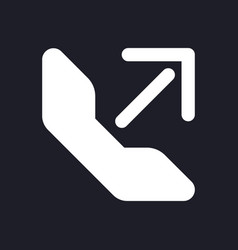 Outgoing Call Dark Mode Glyph Ui Icon