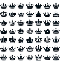 Set Of High-quality Crown Icons Simple Crown