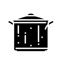 Silver Pot Cooking Glyph Icon