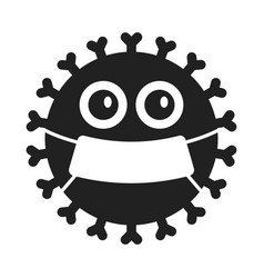 Cute Black Virus With Mask