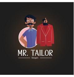 Mr Tailor Mascot Logo