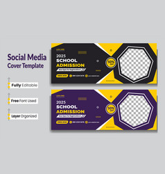 School Admission Social Media Cover Banner Design