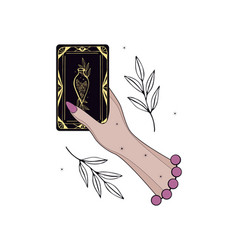 Tarot Card Hand Of Female Fortune Teller