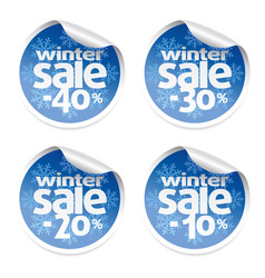 Winter Sale Stickers Set