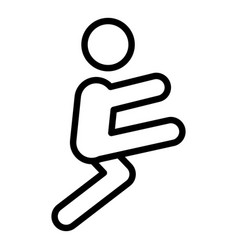 Foot Kick Icon Outline Defense Karate