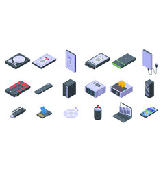 Gigabyte Icons Set Isometric Big Data