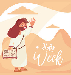 Jesus With A Bible Holy Week